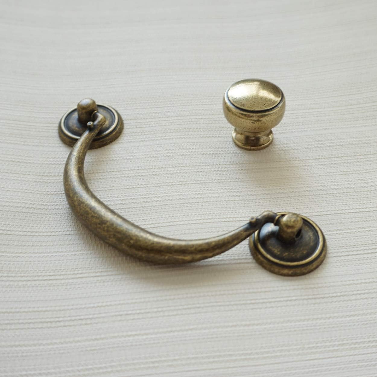 Furniture Hardware Drop Pulls - Antyczne brązowe uchwyty do szafek, vintage