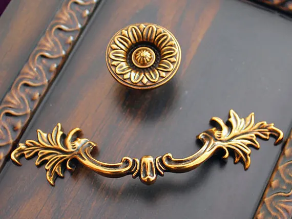 Furniture Hardware Drop Pulls - Uchwyty do szuflad w stylu vintage,