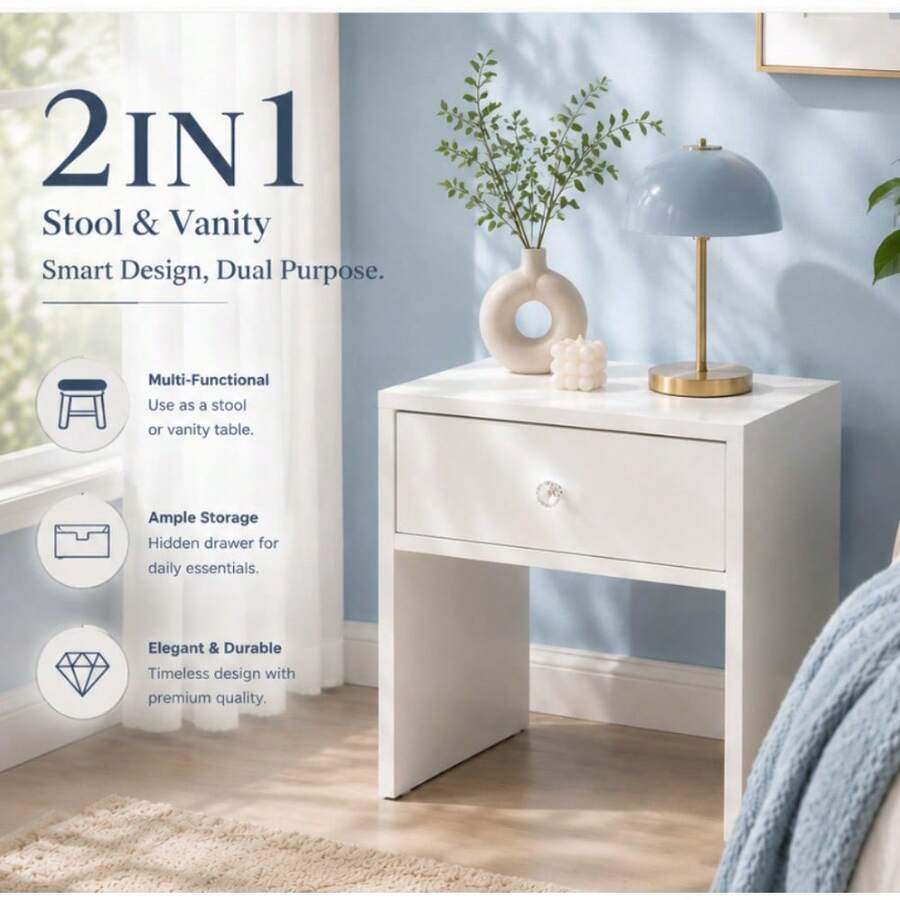 Furniture Joint Hardware - Stołek z funkcją przechowywania i szafką