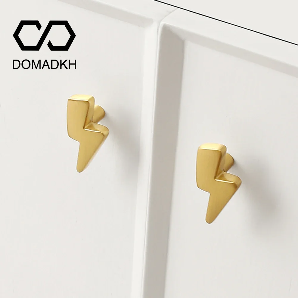 Unique Furniture Hardware Pulls - Mosiężne gałki do szafek Błyskawica Unikalne