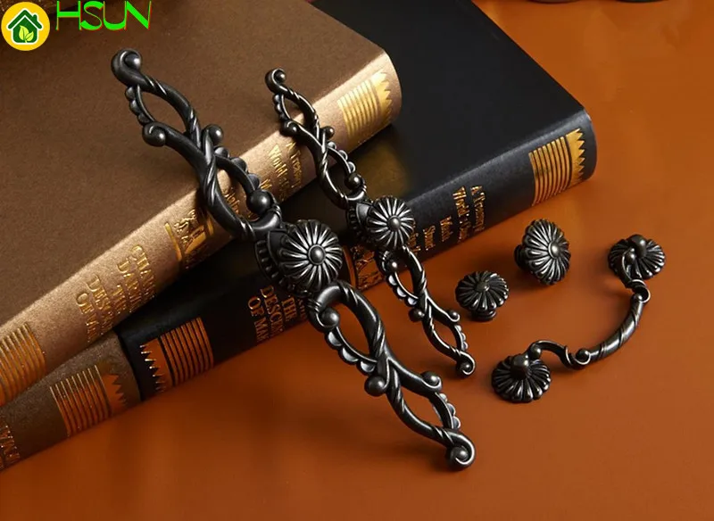 Furniture Hardware Drop Pulls - 2 szt. Retro Metalowe Uchwyty do