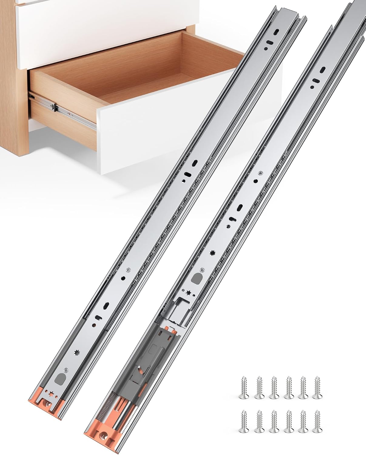 Drawer Slide Pair - Prowadnice do szuflad 24 cale, montowane