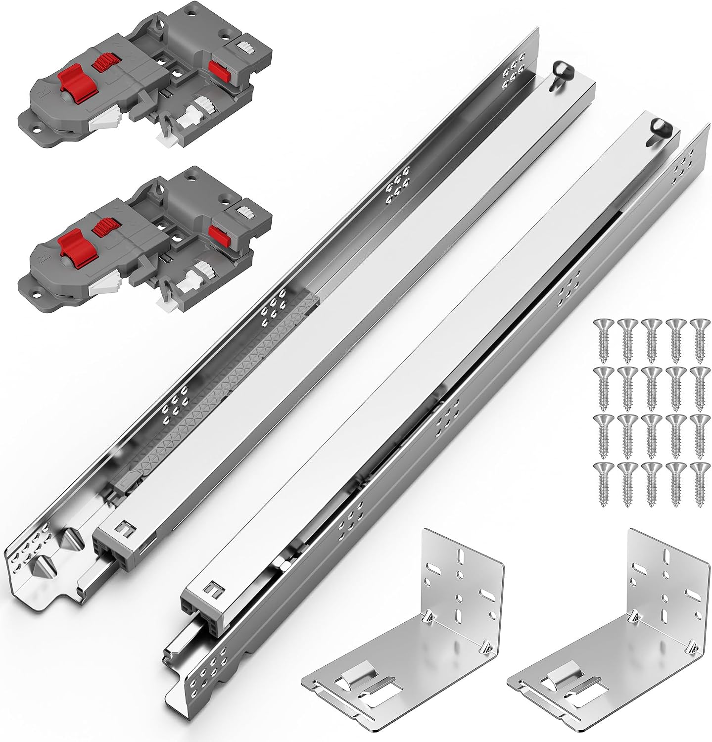 Drawer Slide Pair - Prowadnice do szuflad podwieszanych z systemem