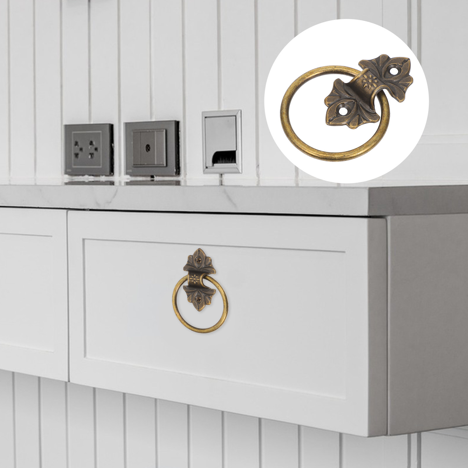 Furniture Hardware Drop Pulls - 2 szt. Retro uchwytów do szafek