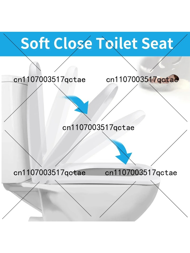 Soft Close Hinge - Kwadratowe, wytrzymałe, wolnoopadające, szybkozłączne białe deski