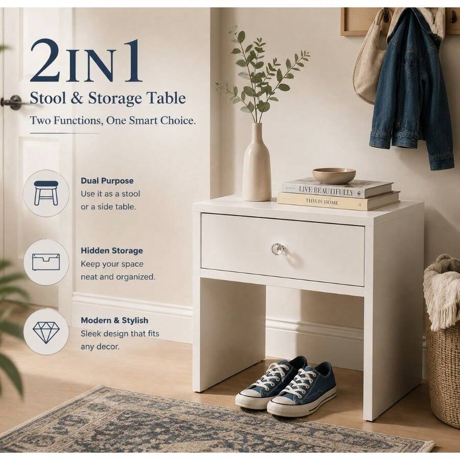 Stołek z funkcją przechowywani – Furniture Joint Hardware recenzja i cena