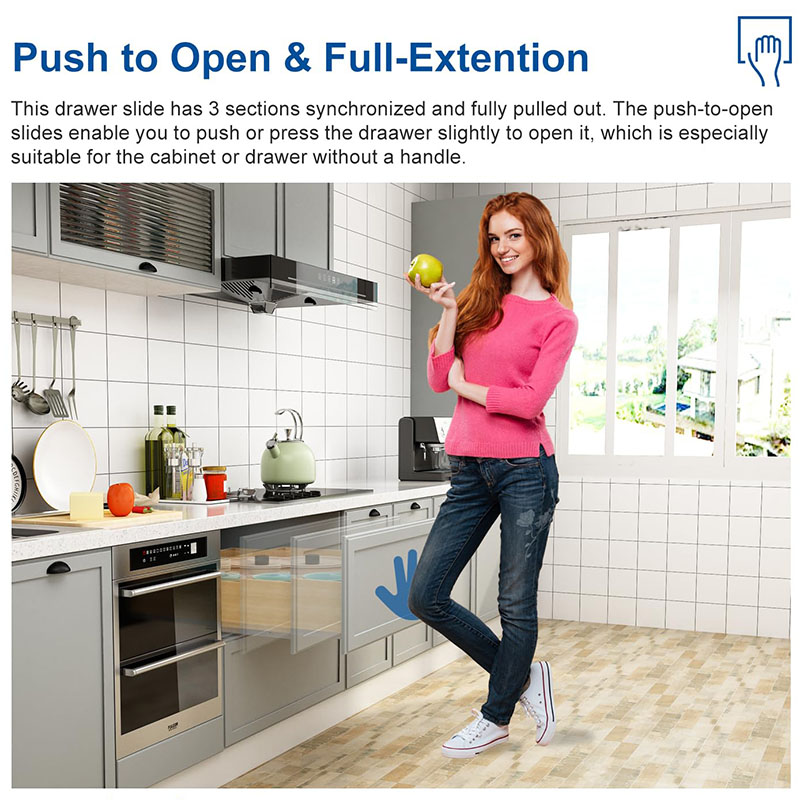 Otwierane na nacisk, 1 para pr – Drawer Slide Pair recenzja i cena