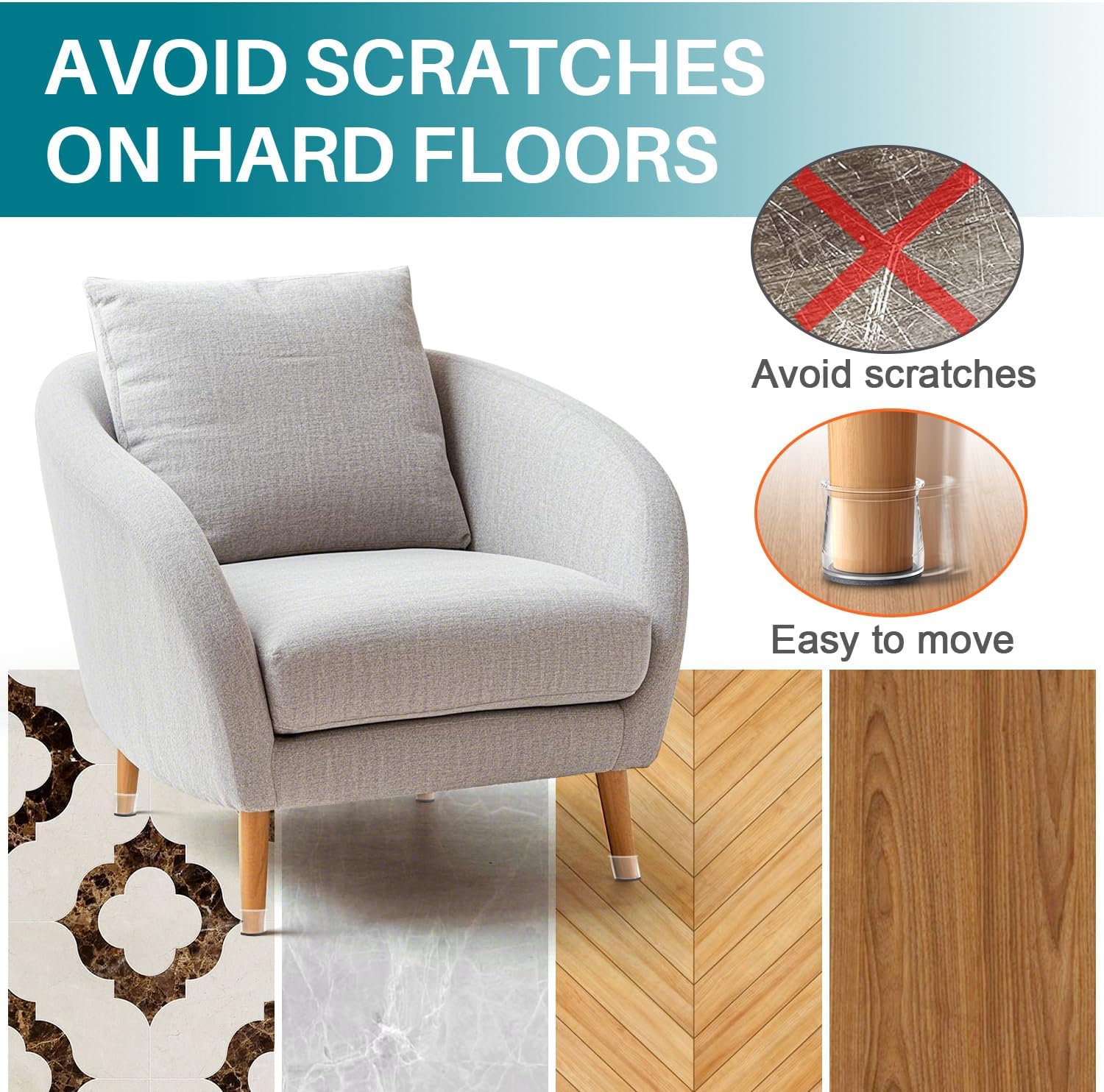 16 szt. Ochraniacze na nogi kr – Furniture Foot Pad recenzja i cena