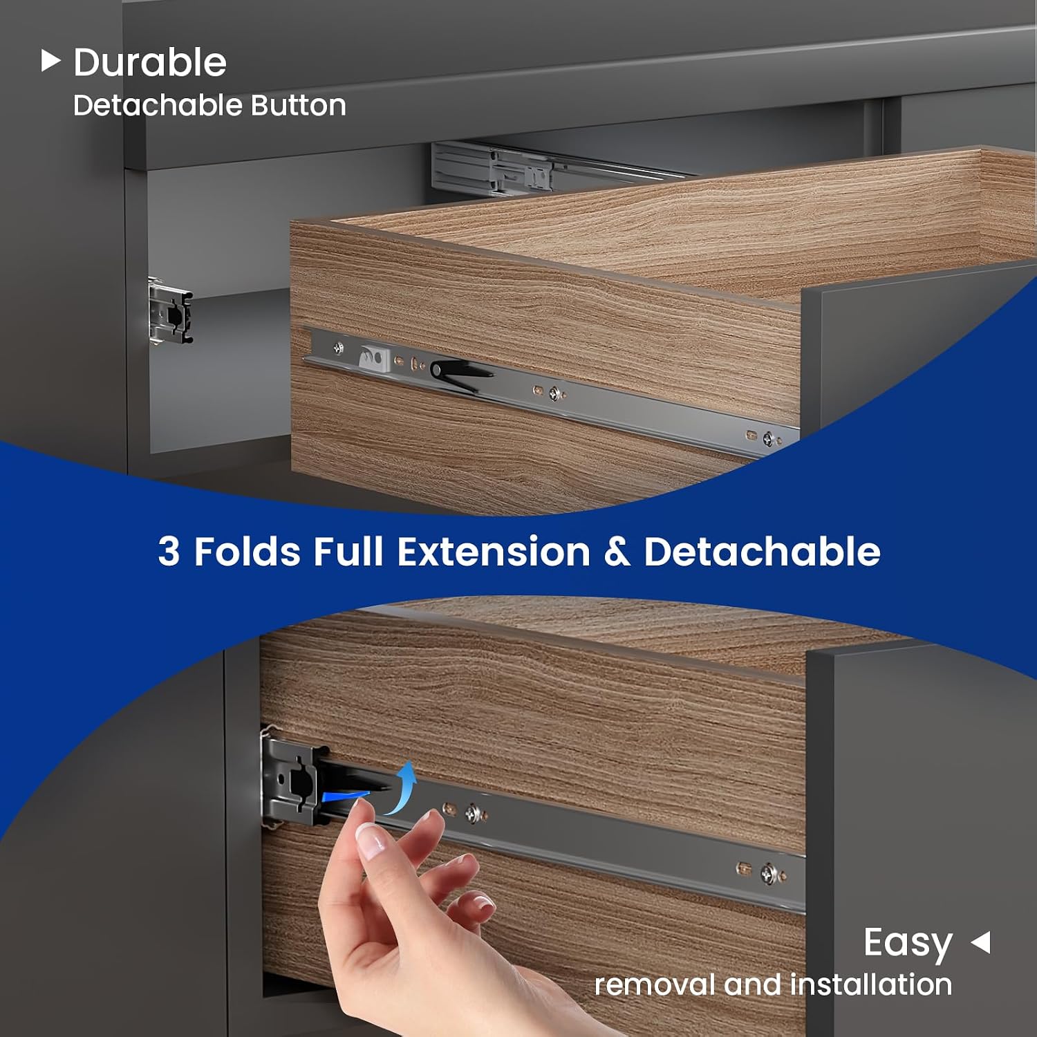 22-calowe prowadnice do szufla – Drawer Slide Pair recenzja i cena