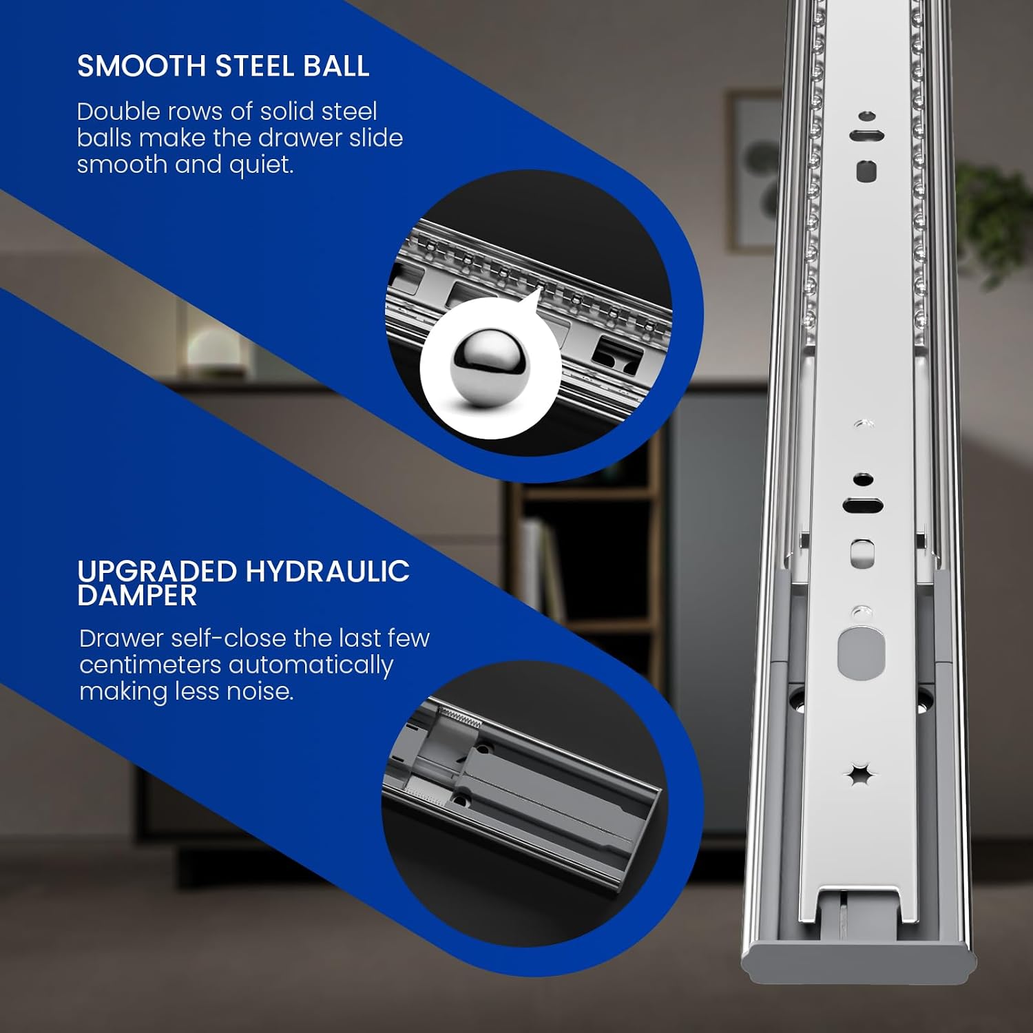 22-calowe prowadnice do szufla – Drawer Slide Pair recenzja i cena