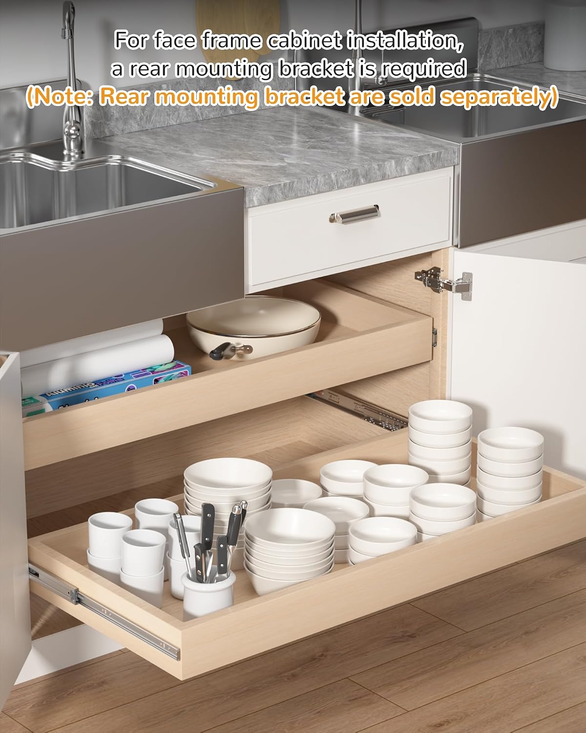 Prowadnice do szuflad 24 cale, – Drawer Slide Pair recenzja i cena