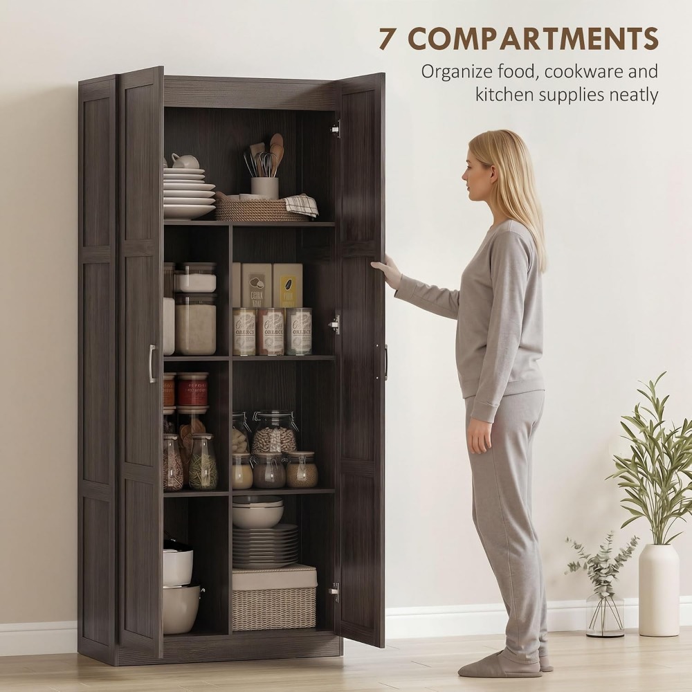 HOMCOM Wysoka szafka kuchenna  – Soft Close Hinge recenzja i cena