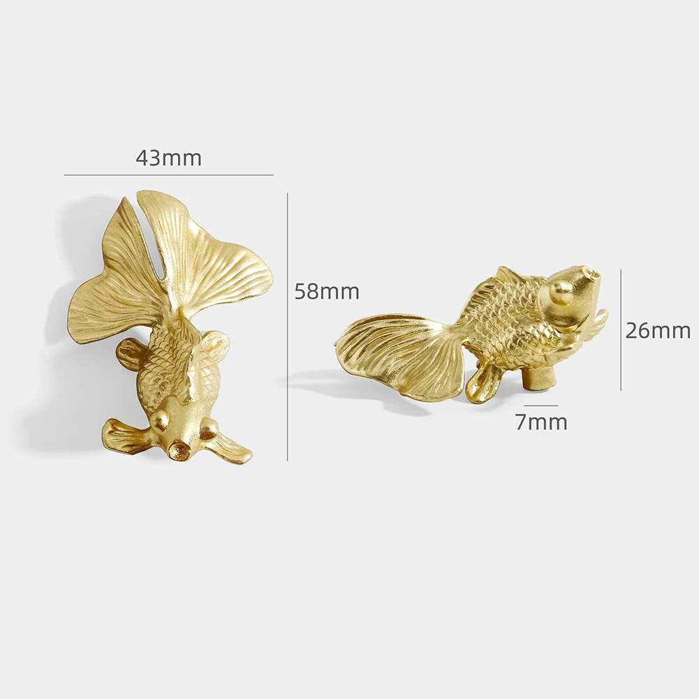 1szt Złota rybka Gałka z liteg – Unique Furniture Hardware Pulls recenzja i cena