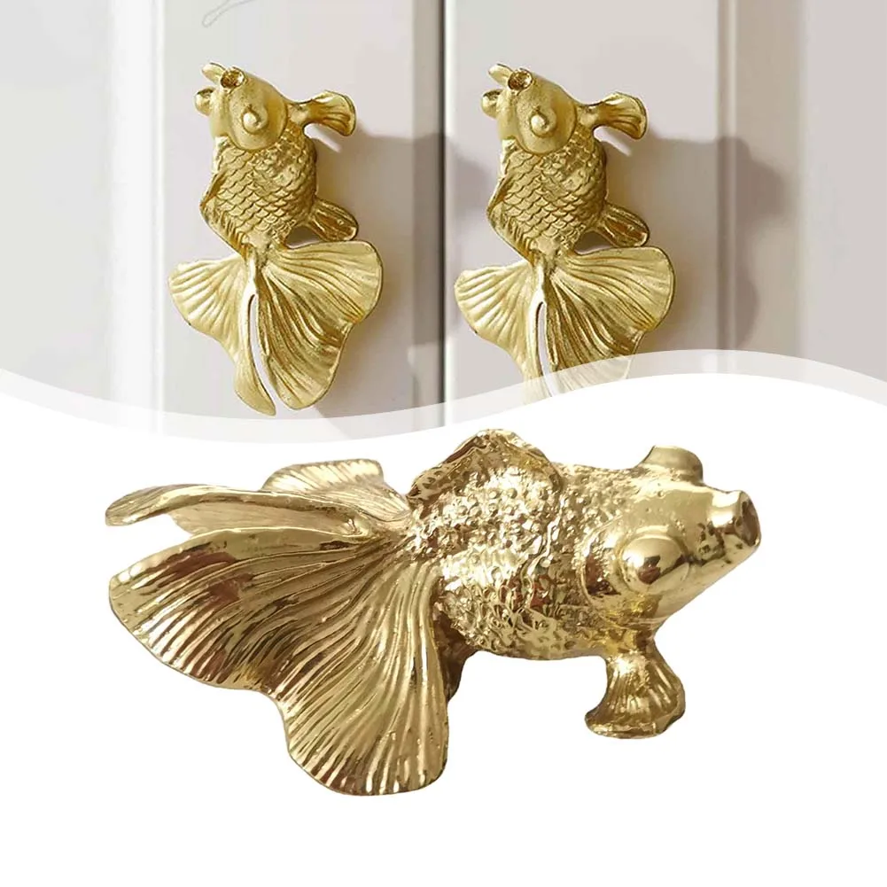 1szt Złota rybka Gałka z liteg – Unique Furniture Hardware Pulls recenzja i cena